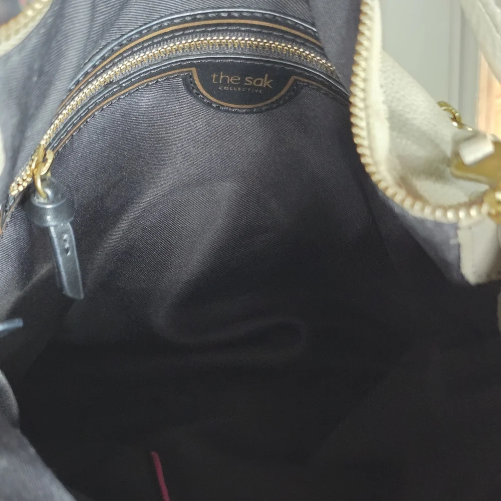 The Sak Collective Tahoe Leather Crossbody Gray Shoulder Bag - Picture 13 of 14